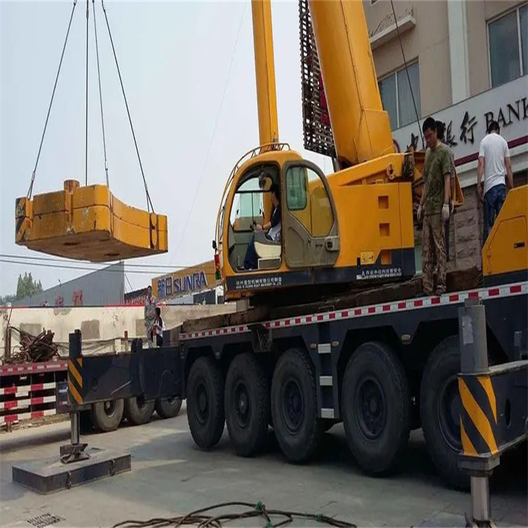 禹州当地吊车出租|机器吊装|75吨|工厂搬迁服务